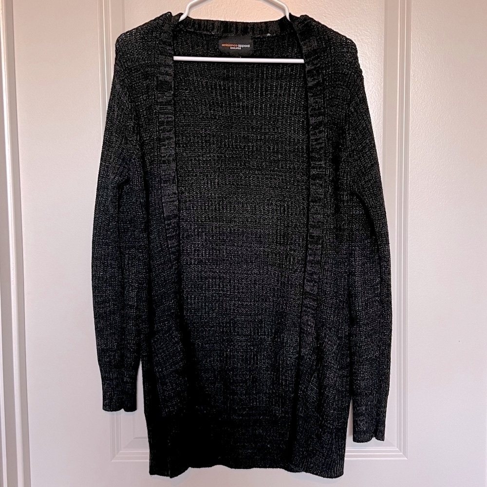 Black cardigan